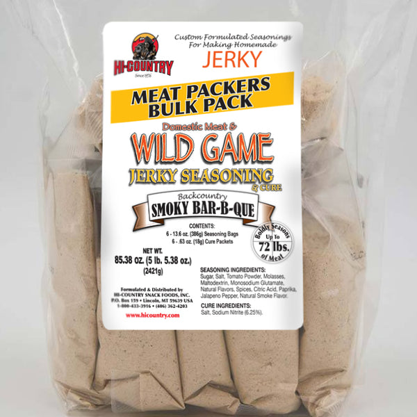 Hi Country Snack Foods Smoky BBQ Jerky Seasoning Kit Bulk 6Pack