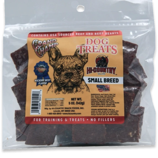 5 oz. Hickory Beef with Hearts Grand Champ Dog Treats