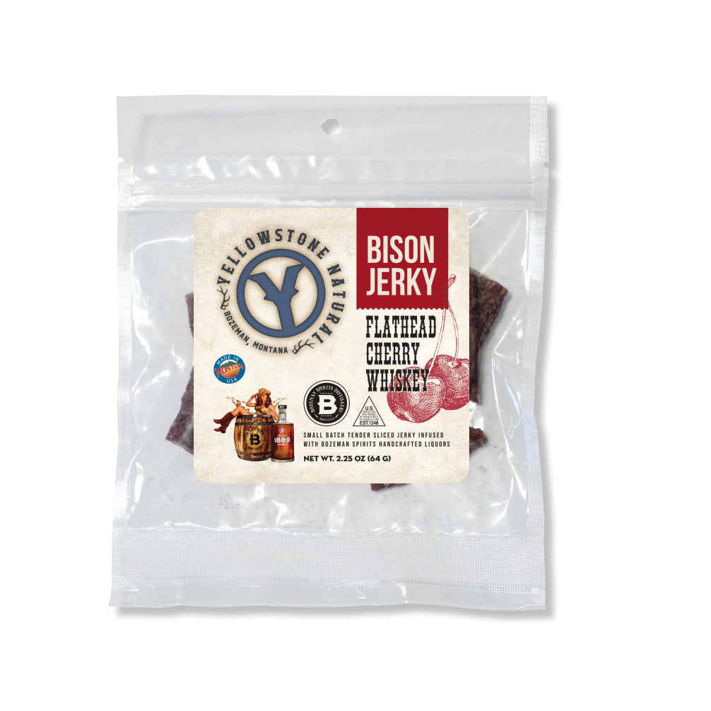 2.25 oz. Bison Flathead Cherry Whiskey Jerky