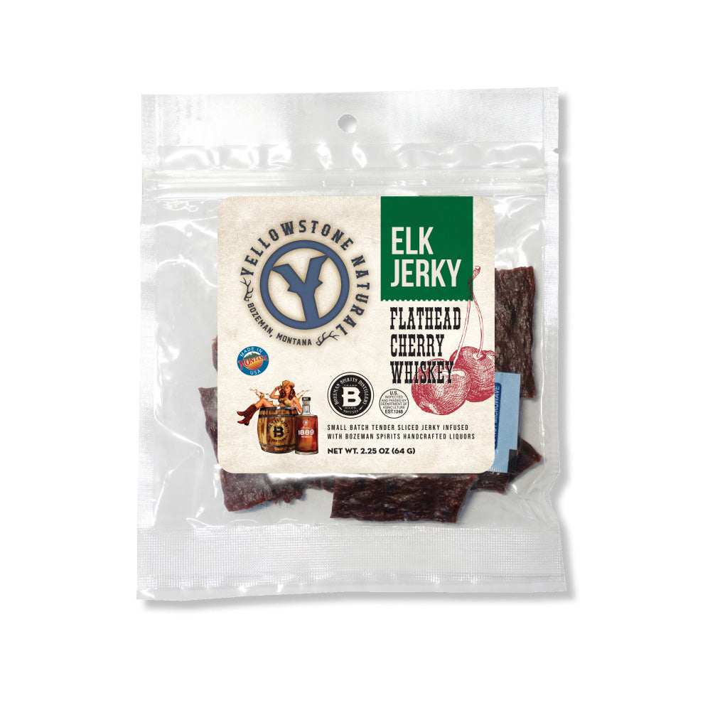 2.25 oz. Elk Flathead Cherry Whiskey Jerky