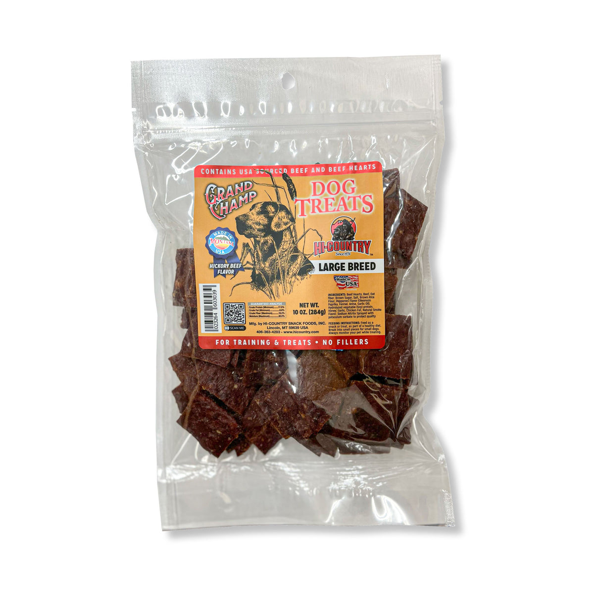 10 oz. Hickory Beef With Hearts Grand Champ Dog Treats