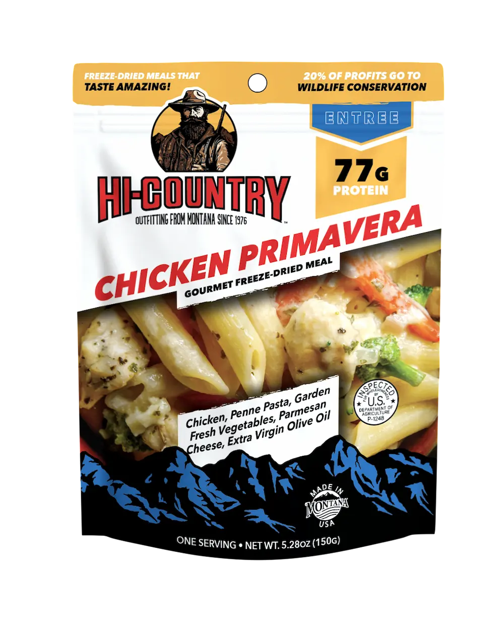 Freeze Dried Meals Chicken Primavera Hi-Country Snack Foods