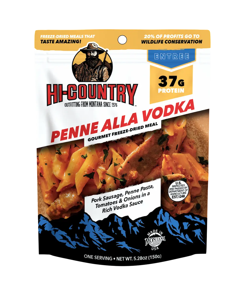 Hi Country - Penne Alla Vodka - Freeze Dried Meal