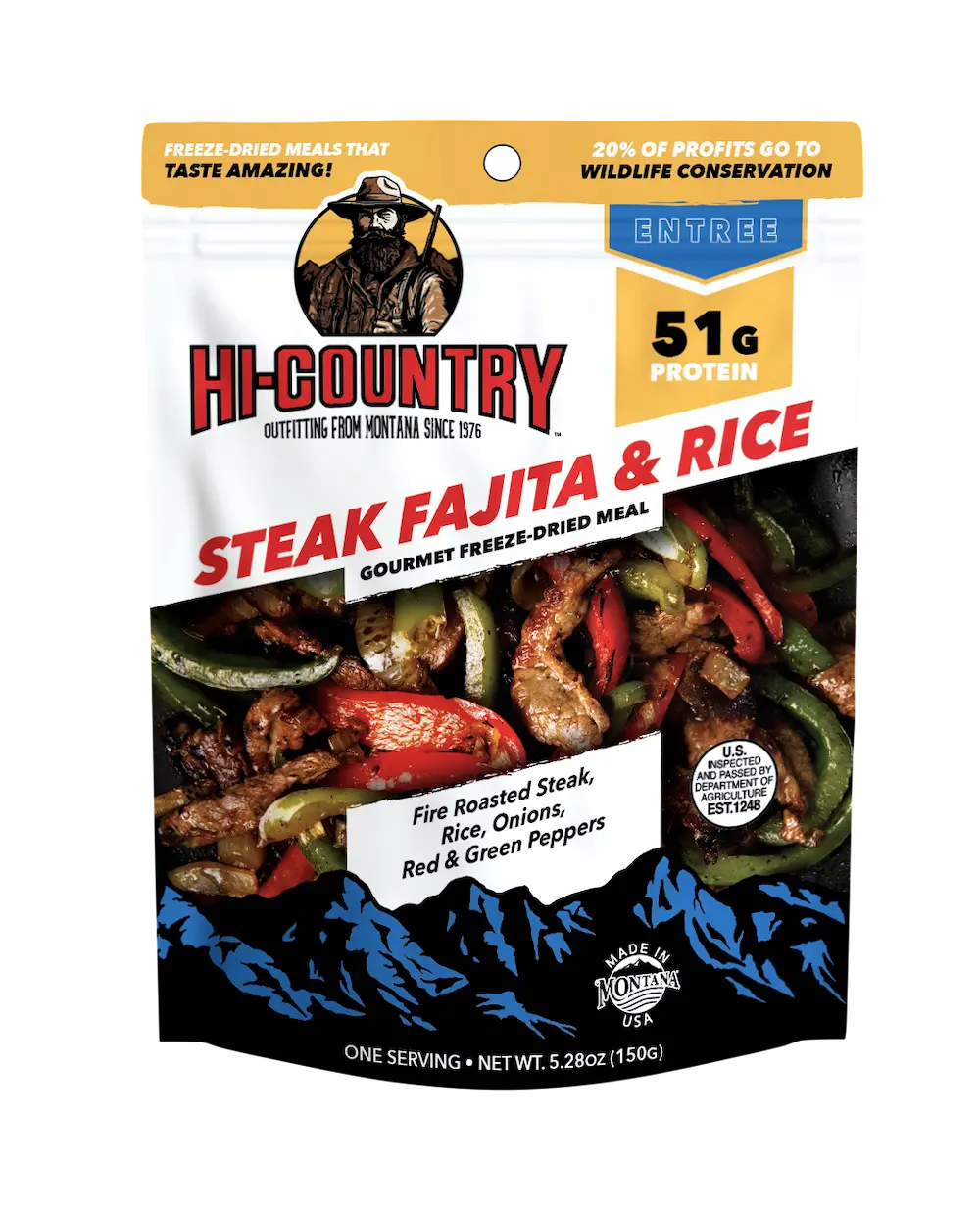 Hi Country - Steak Fajita and Rice - Freeze Dried Meal