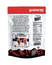 Pepper Beef Jerky - Hi-Country Nutrition Facts