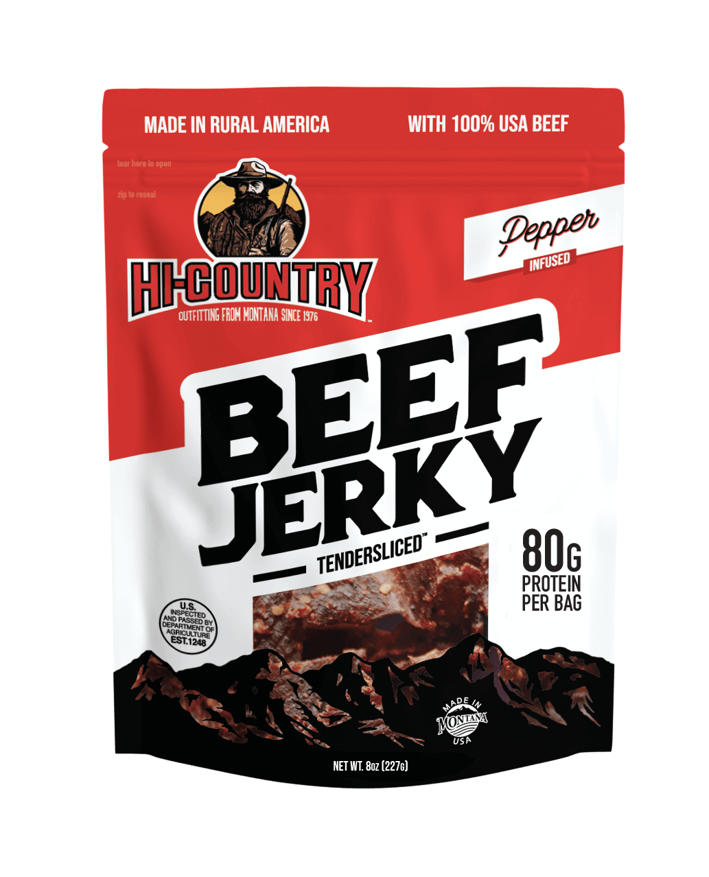 Hi Country Beef Jerky Pepper 8oz