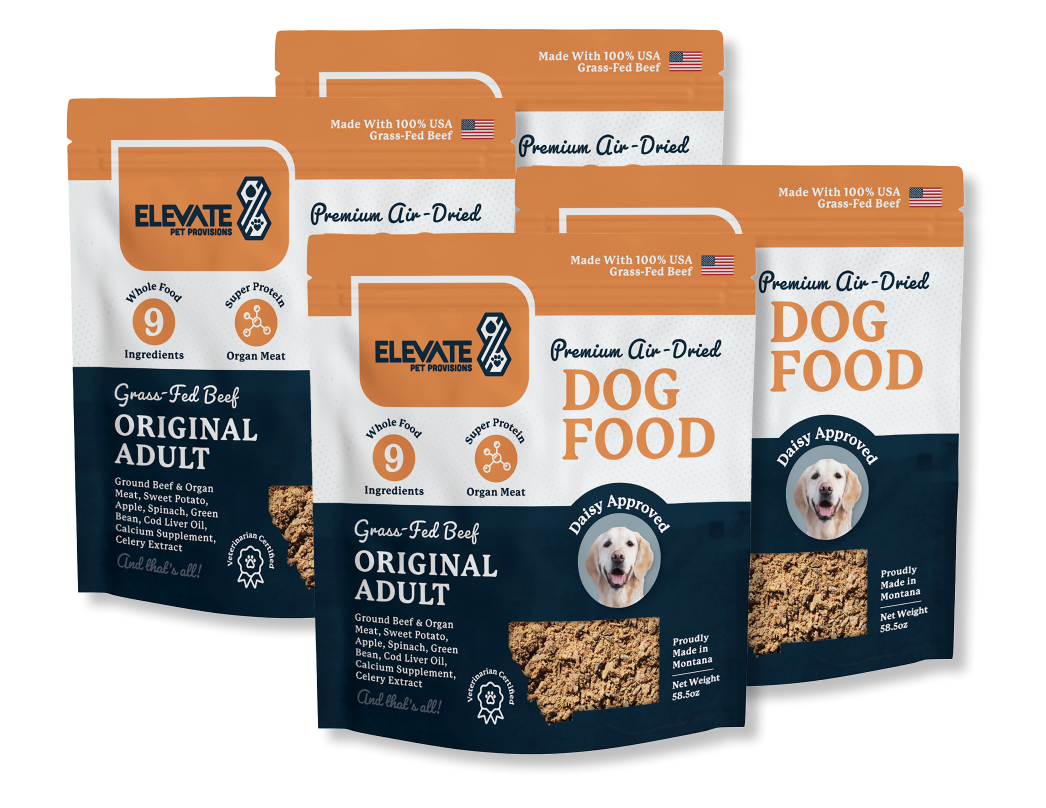 100% Grass-Fed Beef Dog Food - Original Recipe - 4 Bags