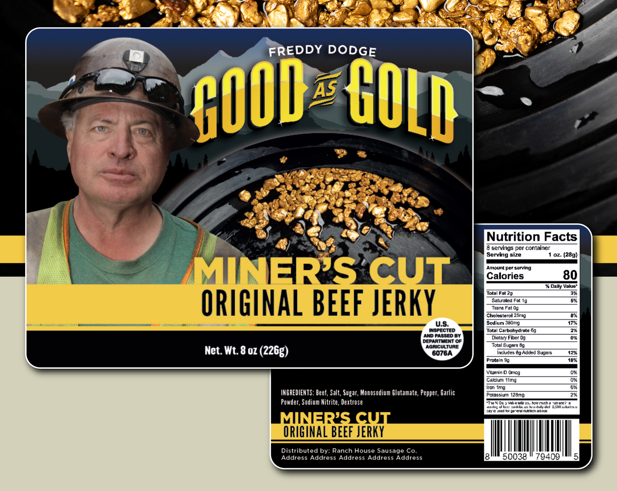 Good As Gold Miner&#39;s Cut Beef Jerky - Original 8oz