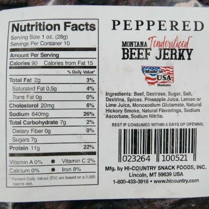 Tendersliced Beef Jerky Peppered 14 oz