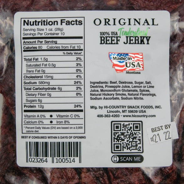 Tendersliced Beef Jerky Original 10 oz