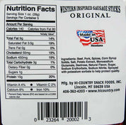 Western Style Meat -Sausage Sticks - Original Flavor