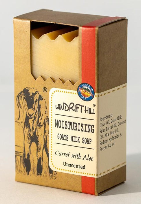 Windrift Hill Goat Milk Soap Carrot with Aloe - In box