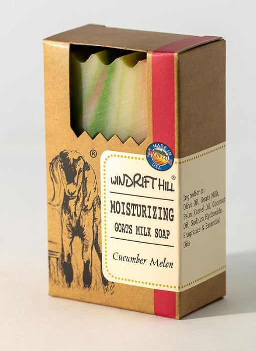 Windrift Hill Moisturizing Goats Milk Soap Cucumber Melon - in box