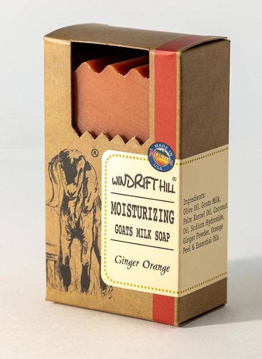 Windrift Hill Moisturizing Goats Milk Soap Ginger Orange - in box